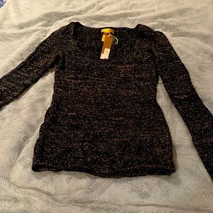 Low cut light holiday sweater